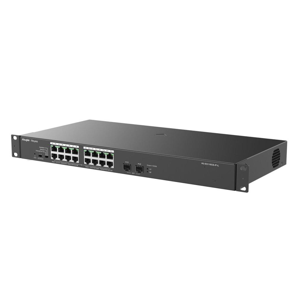 Ruijie Reyee RG-ES118GS-P-L 16 Port 10/100/1000 Mbps Gigabit PoE Switch