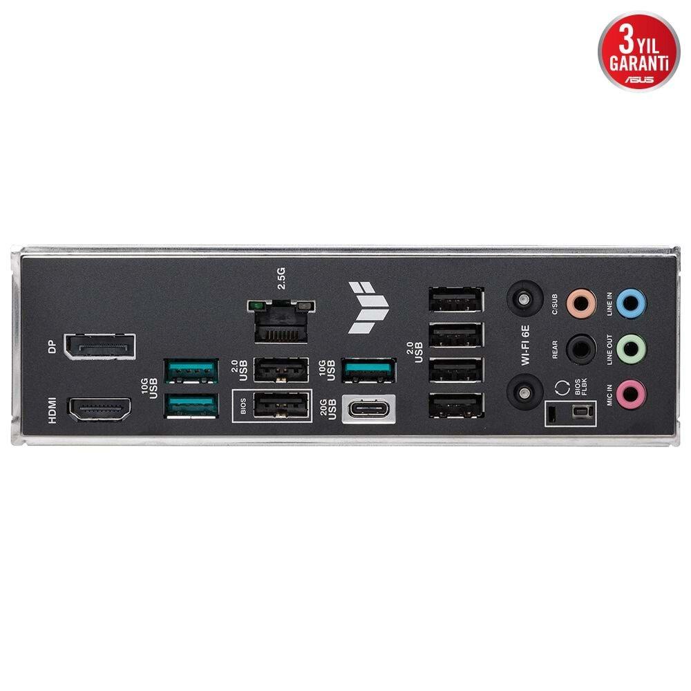 Asus TUF GAMING B650E-PLUS Wi-Fi 6E DDR5 HDMI DP PCIE 5.0 Am5 Atx Anakart