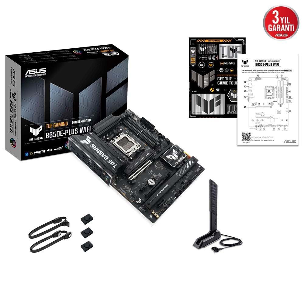 Asus TUF GAMING B650E-PLUS Wi-Fi 6E DDR5 HDMI DP PCIE 5.0 Am5 Atx Anakart