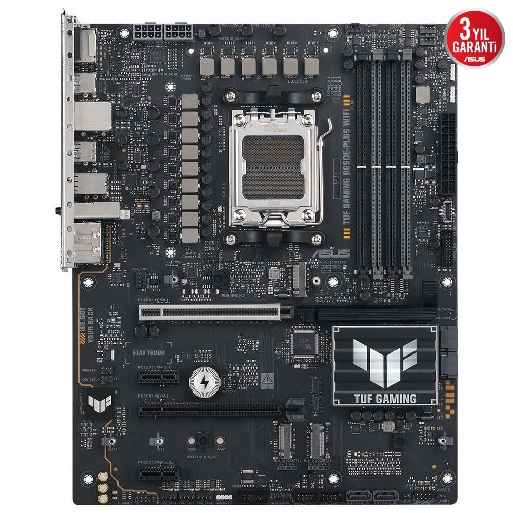 Asus TUF GAMING B650E-PLUS Wi-Fi 6E DDR5 HDMI DP PCIE 5.0 Am5 Atx Anakart