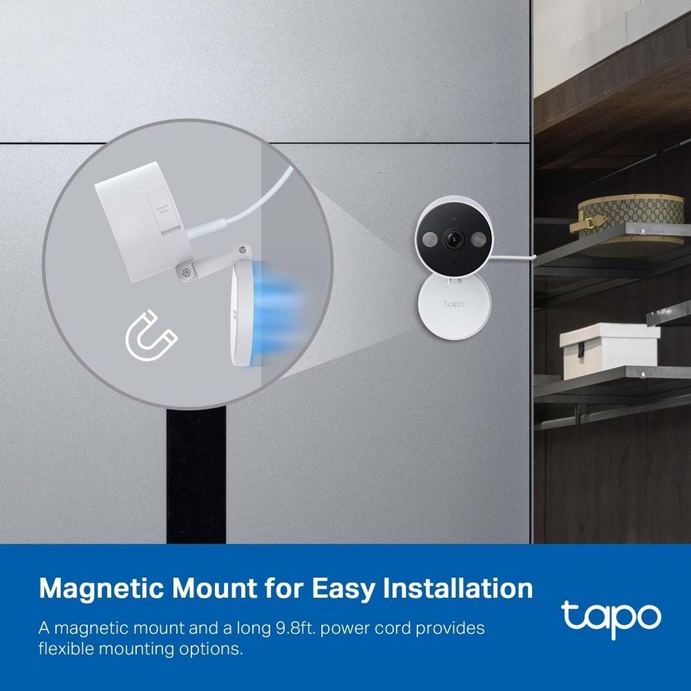 TP-Link Tapo C120 2K Starlight Sensör ile Renkli Gece Görüşü Mıknatıslı Gövde Wi-Fi Kamera