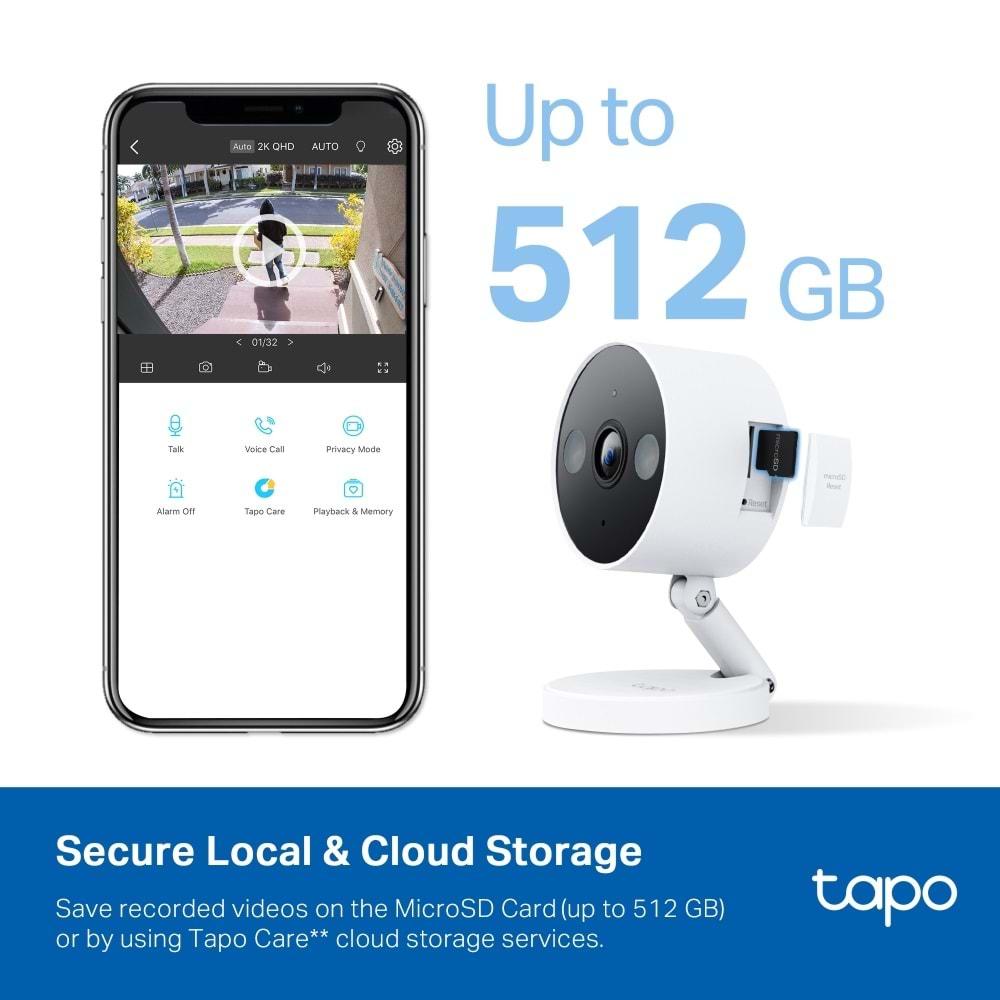 TP-Link Tapo C120 2K Starlight Sensör ile Renkli Gece Görüşü Mıknatıslı Gövde Wi-Fi Kamera