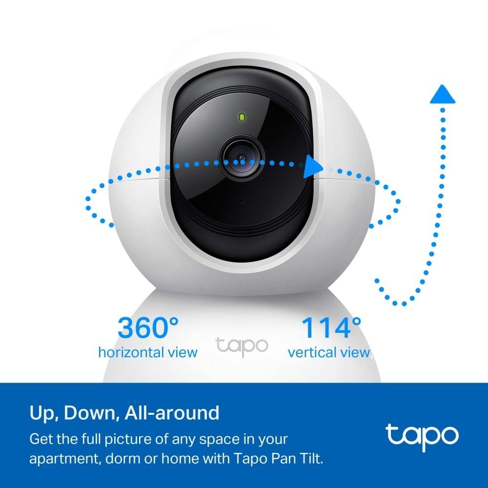 TP-Link Tapo C200C Akıllı Wi-Fi 1080P FHD 360 Derece Hareket Takibi 9M Gece Görüşü Çift Yönlü Ses Güvenlik Kamerası