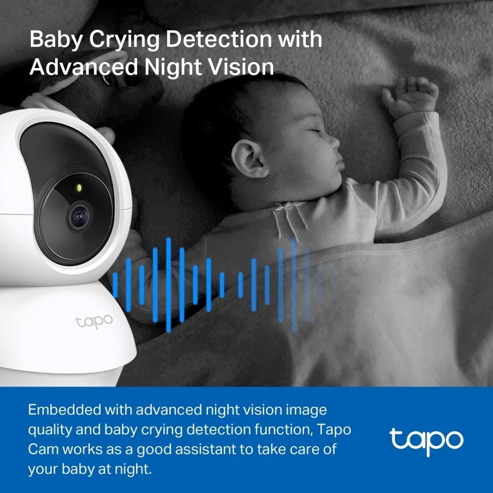 TP-Link Tapo C200C Akıllı Wi-Fi 1080P FHD 360 Derece Hareket Takibi 9M Gece Görüşü Çift Yönlü Ses Güvenlik Kamerası