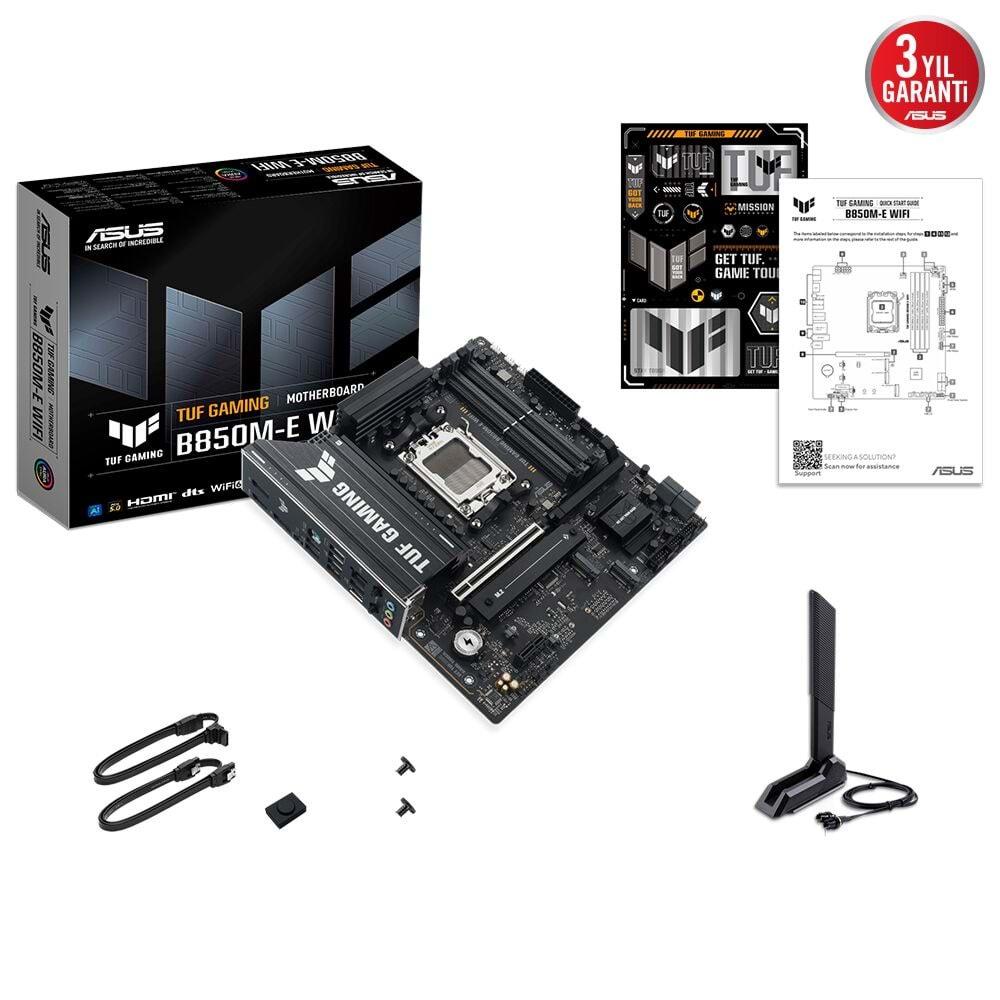 Asus Tuf Gamıng B850m-e Wıfı 6e Ddr5 Hdmı-dp Typec Pcıe 5.0 Am5 Matx