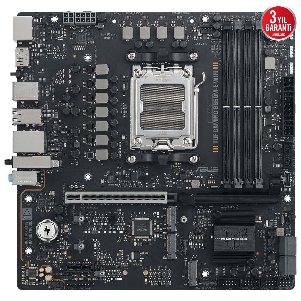 Asus Tuf Gamıng B850m-e Wıfı 6e Ddr5 Hdmı-dp Typec Pcıe 5.0 Am5 Matx