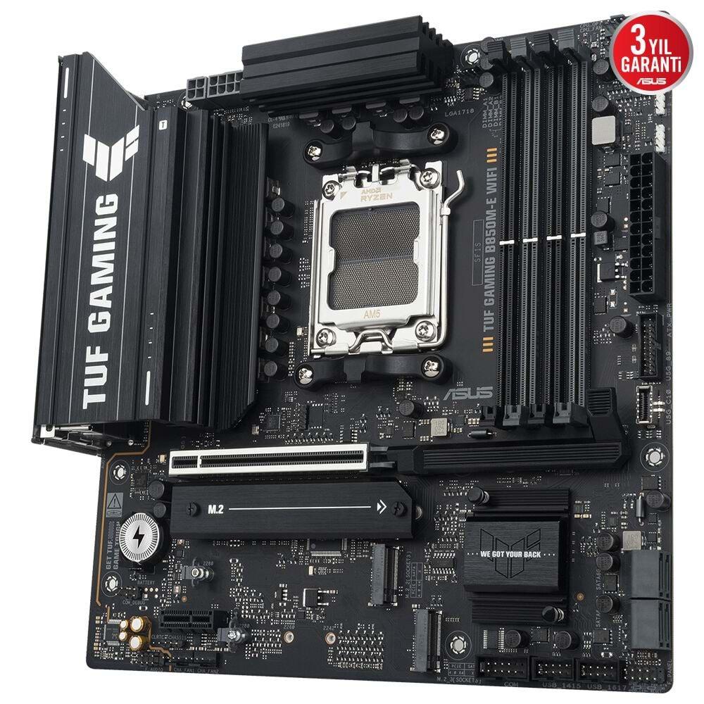 Asus Tuf Gamıng B850m-e Wıfı 6e Ddr5 Hdmı-dp Typec Pcıe 5.0 Am5 Matx
