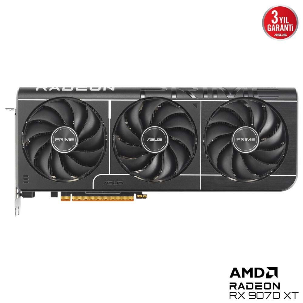 Asus PRIME-RX9070XT-O16G 16GB GDDR6 256Bit DP/HDMI PCI 5.0 Ekran Kartı