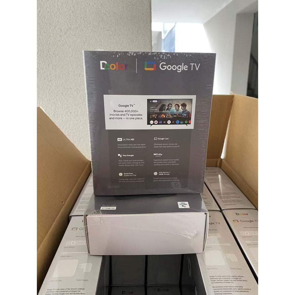 Dcolor GD2 4K Tv Box Android 12 2GB+32GB Google Netflix L1 Sertifikalı TRT Bandollü Tv Kutusu