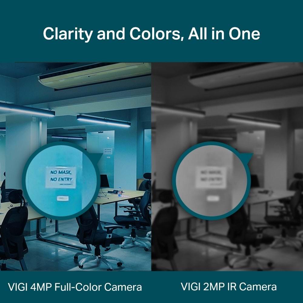 Tp-Link Vigi C440 4mp 2.8mm 30mt Full Color 7/24 Dome Kamera