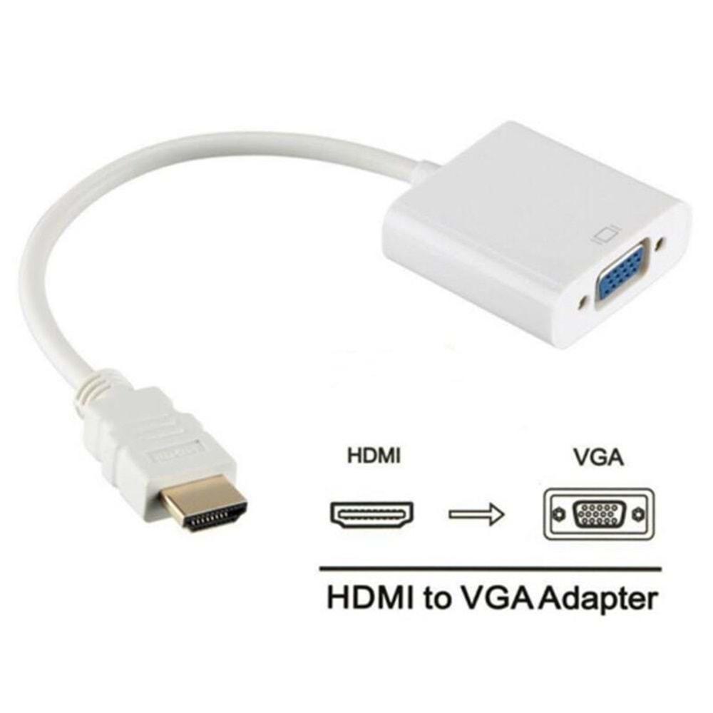 Hdmi To Vga Çevirici Dönüştürücü Adaptör Monitör Laptop Uydu Kablosu