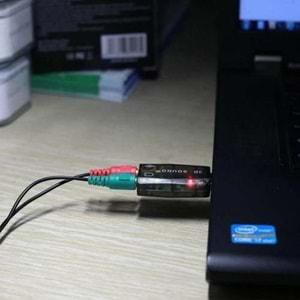 5+1 Harici Laptop Usb Ses Kartı 3.5mm Kulaklık Mikrofon Çevirici