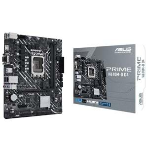 Asus PRIME H610M-D D4 B610 DDR4 M.2 HDMI/VGA PCI 4.0 1700p Anakart