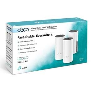 TP-Link Deco M4 1200 Mbps 5 Ghz Wi-Fi Tüm Ev Mesh Sistemi ( 3'lü Paket )