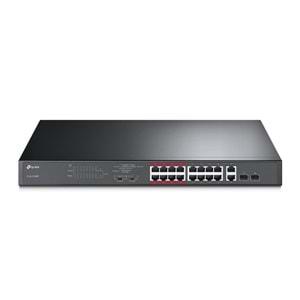 TP-Link TL-SL1218MP 16 Port 10/100 Mbps + 2-Port Gigabit Switch 2-SFP 16-PoE+ 250W