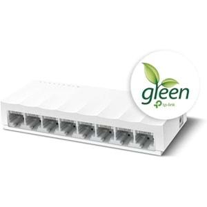 TP-Link LS1008 8-Port 10/100 Mbps Fast Ethernet Switch, 8 Bağlantılı Ethernet Çevirici, Beyaz