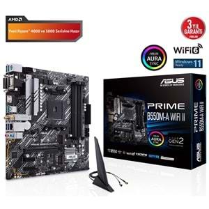 Asus PRIME B550M-A Wi-Fi II AMD B550 4866 MHz (OC) DDR4 Soket AM4 mATX Anakart
