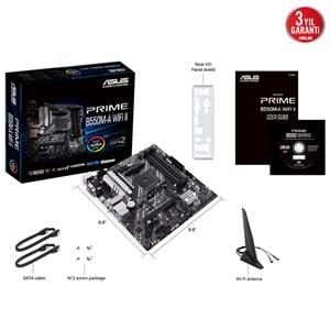 Asus PRIME B550M-A Wi-Fi II AMD B550 4866 MHz (OC) DDR4 Soket AM4 mATX Anakart