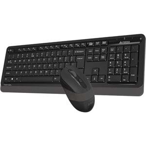 A4 Tech FG1010 2.4G Q Türkçe FN-Multimedya Klavye+Optik 2000DPI Mouse Siyah/Gri Kablosuz Set
