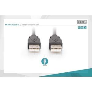 Digitus AK-300105-018-S 1.8m USB 2.0 Yazıcı Kablosu