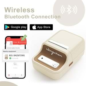 Niimbot B21 Bluetooth Taşınabilir Termal Etiket Yazıcı Krem