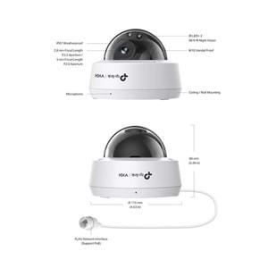 TP-Link Vigi C220I V1.0 2MP 2.8mm IR Dome IP Kamera ( IK10, Dahili Mikrofon )
