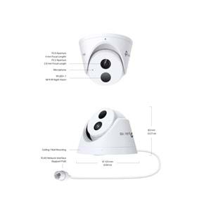 TP-Link VIGI C420I V1 4mm 2MP IR Dome Kamera (Dahili Mikrofon, Koridor Modu)
