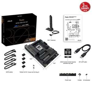 Asus PROART X870E-CREATOR Wi-Fi AMD X870E 8000 MHz DDR5 AM5 Anakart