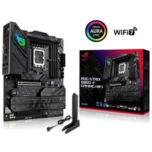 Asus ROG STRIX B860-F GAMING Wi-Fi 9066 MHz (OC) DDR5 Soket LGA1851 M.2 HDMI DP Thunderbolt ATX Anakart