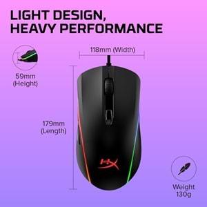 Kingston HyperX Pulsefire Surge HX-MC002B Kablolu RGB Oyuncu Mouse 16.000 Dpı 6 Makrolu