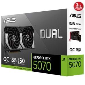 Asus DUAL-RTX5070-O12G 12GB 192Bit GDDR7 DP/HDMI PCI 5.0 Ekran Kartı