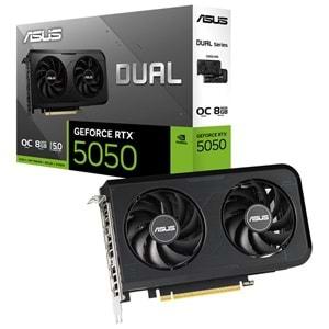 Asus DUAL-RTX5050-O8G 8GB 128Bit GDDR6 DP/HDMI PCI 5.0 Ekran Kartı