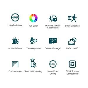 Tp-Link Vigi C440 4mp 2.8mm 30mt Full Color 7/24 Dome Kamera