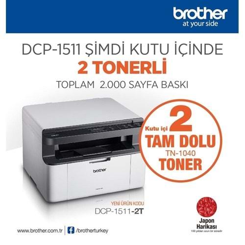 Brother DCP-1511 Yazıcı, Tarayıcı, Fotokopi Lazer Yazıcı