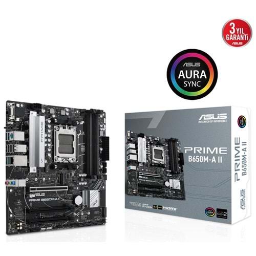 Asus Prime B650M-A WIFI II AMD B650 AM5 DDR5 Soket 6400 DP HDMI VGA 2X Anakart