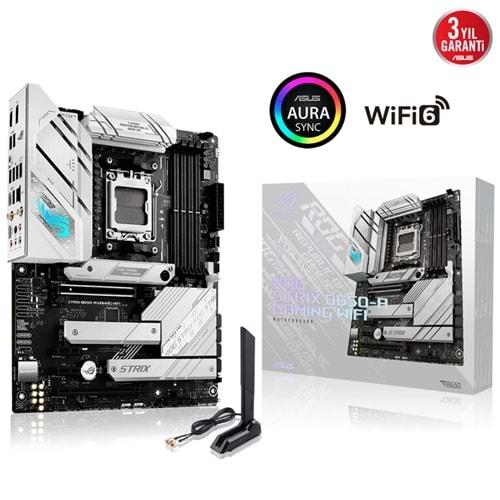 Asus ROG Strix B650-A Gaming WIFI AMD B650 6400 MHz (OC) DDR5 Soket AM5 ATX Anakart