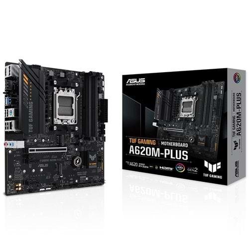 Asus TUF Gaming A620M-Plus AMD A620 6400 MHz (OC) DDR5 Soket AM5 mATX Anakart