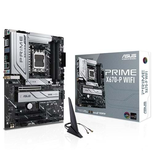 Asus Prime X670-P WIFI AMD X670 6400 MHz (OC) DDR5 Soket AM5 ATX Anakart