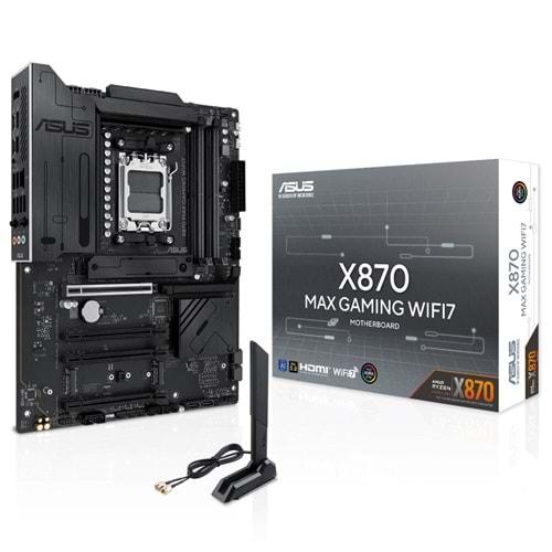 Asus X870 MAX GAMING WIFI 7 Amd X870 Am5 Ddr5 8000 Hdmı 2xusb4 3x Anakart